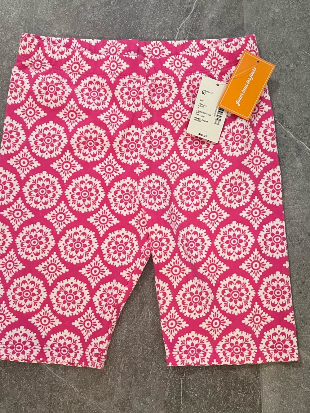 Gymboree Girls Pink Floral Capri Leggings Size 10 NWT